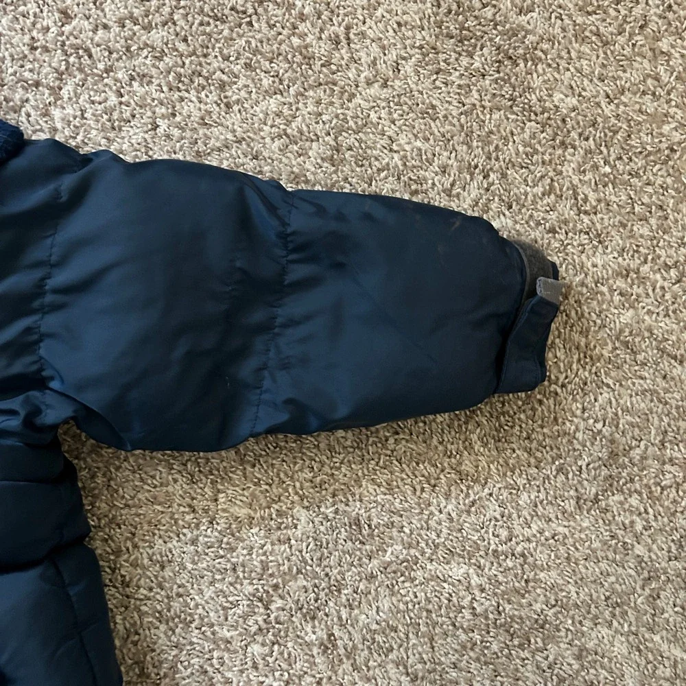 Oshkosh I Navy Blue Puffer Jacket w Fleece Lined‎ Hood & Detachable Arms I M 5/6